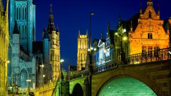 Evening in ghent belgium