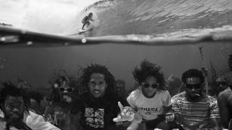 Water black people waves surfing underwater wallpaper