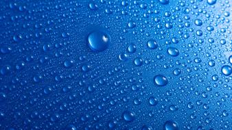 Blue wet surface textures water drops wallpaper