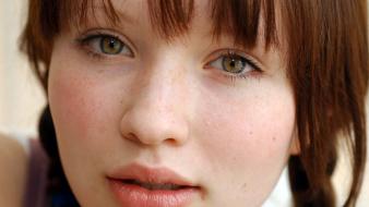 Browning green eyes faces pink lipstick actress wallpaper