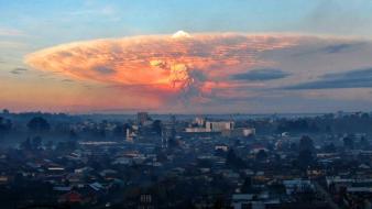 Chaiten chile ashes buildings cityscapes