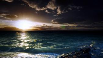 Clouds landscapes nature sea wallpaper