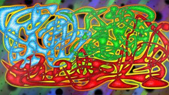 Digital art graffiti multicolor photo manipulation street wallpaper