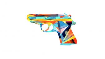 Justin maller abstract digital art guns vectors wallpaper