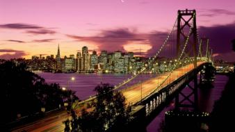 Night san francisco bay bridge wallpaper