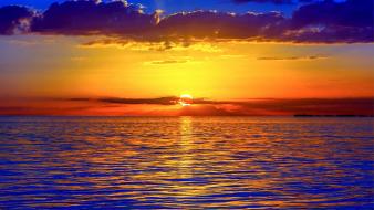Ocean sunset horizon wallpaper