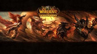 Of warcraft deathwing blizzard entertainment alexstrasza widescreen wallpaper