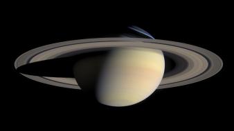 Outer space planets saturn black background wallpaper