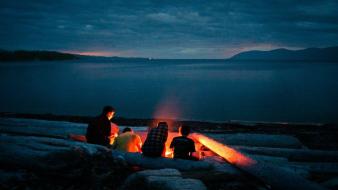 Water fire sea shorelines