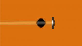 Acoustic guitars artwork minimalistic wallpaper