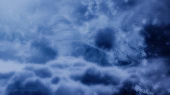 Backgrounds blue clouds dark design wallpaper