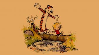 Calvin and hobbes comics digital art wallpaper