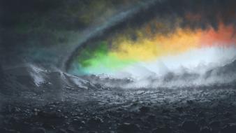 Cloud rainbows wallpaper