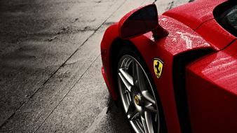 Ferrari emblem enzo cars rain wallpaper