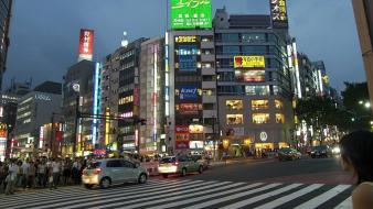 Japan shibuya cities cityscapes night wallpaper