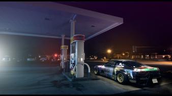Japanese cars s13 gas station houston wallpaper