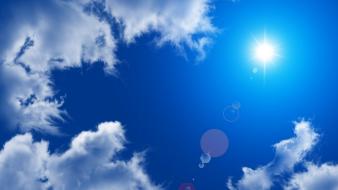 Blue sky sunshine1 wallpaper