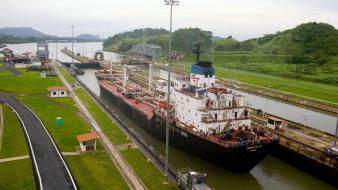 Canal panama ships wallpaper