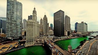 Chicago river panoramic wallpaper