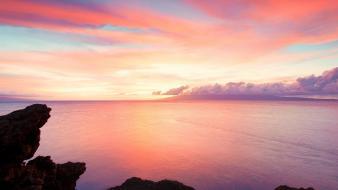 Hawaii usa calm coast landscapes wallpaper
