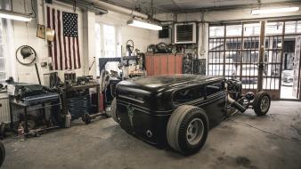 Hot rod cars chevy drift garage wallpaper