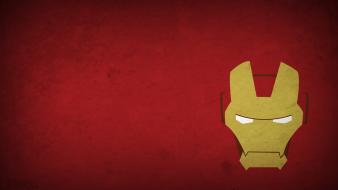 Iron man marvel comics blo0p minimalistic red background wallpaper