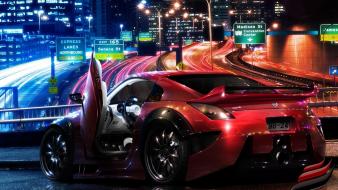 Nissan cars carshow city night z350 wallpaper