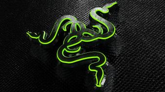Razer green logos video games wallpaper