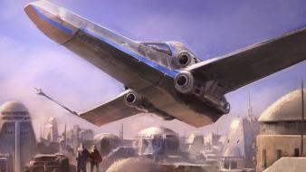 Star wars artwork cityscapes futuristic movies wallpaper