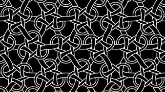 Abstract artwork black and white chains patterns wallpaper
