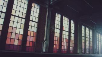 Architecture dark industrial plants modern windows wallpaper