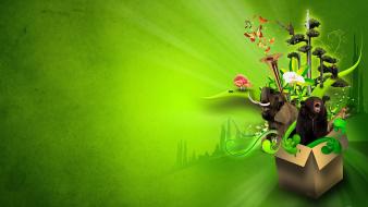 Audio jungle creative digital art green wallpaper