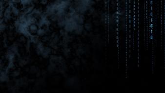 Binary blue science fiction wallpaper