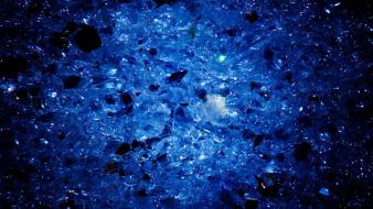Black blue close-up crystals macro wallpaper