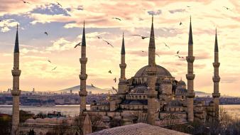 Blue mosque district istanbul sultanahmet turkey wallpaper
