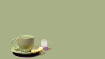 Cups tea wallpaper
