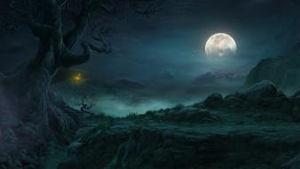 Diablo iii moon artwork landscapes video games wallpaper