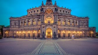 Dresden germany architecture buildings opera house wallpaper