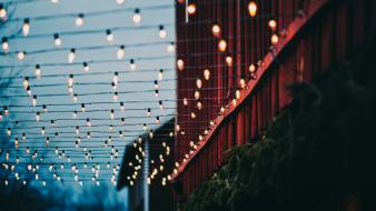 Evening lights urban wallpaper