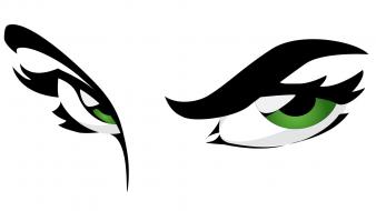 Eyes graphics green vector white background wallpaper