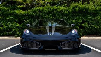 Ferrari black cars sports upscaled