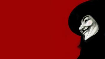 For vendetta fan art movies red background wallpaper