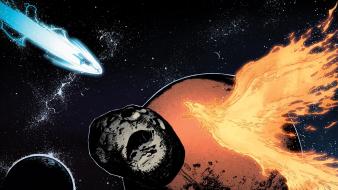 Marvel comics thor asteroids birds wallpaper