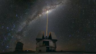 Milky way laser night observatory skies wallpaper