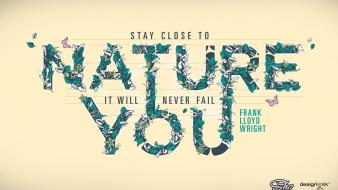 Nature simple background text typography