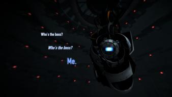 Portal 2 wheatley boss science fiction video games wallpaper