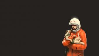 Russia ussr yuri gagarin astronauts laika wallpaper
