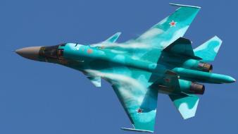 Sukhoi su-34 fullback aircraft fighter wallpaper
