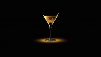 Abstract fingers gold martini wallpaper