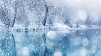 Snow river wallpaper